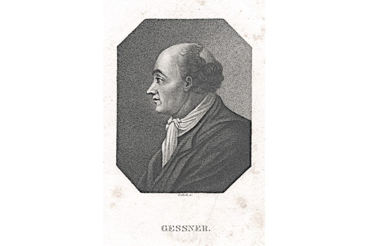 Salomon Gessner, mědiryt, 1820
