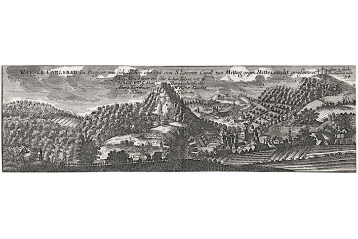  Karlovy Vary, Seutter, mědiryt, (1730)