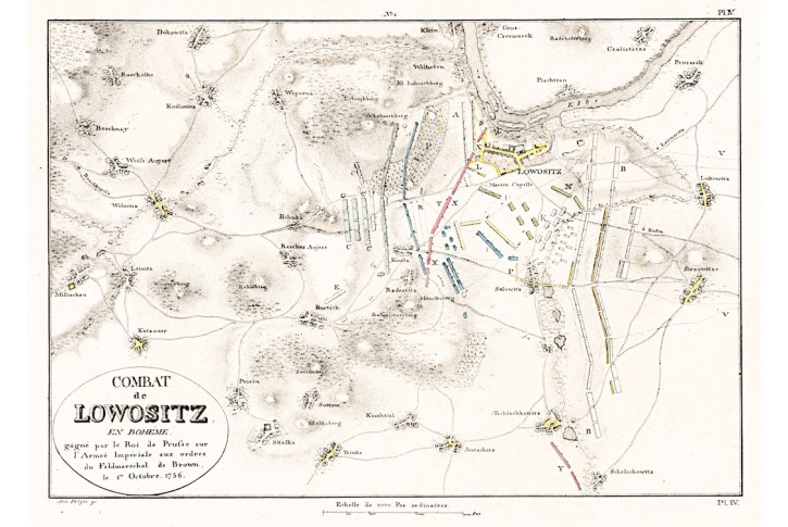 Lovosice bitva, Jomini, mědiryt , 1811
