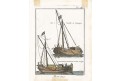 Loď člun, Diderot, kolor. mědiryt , (1780)