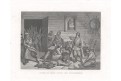 Petr Veliký mezi spiklenci, oceloryt, (1850)