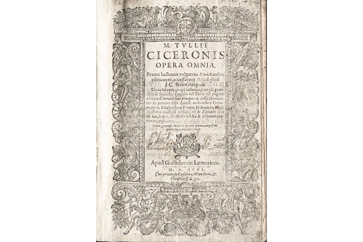 Cicero : Opera Omnia, Lyon,  1596