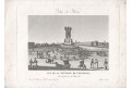 Paris Place Bastille, Tessier,  mědiryt , (1830)