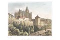 Praha sv. Víta II., Lange, kolor. oceloryt, 1841