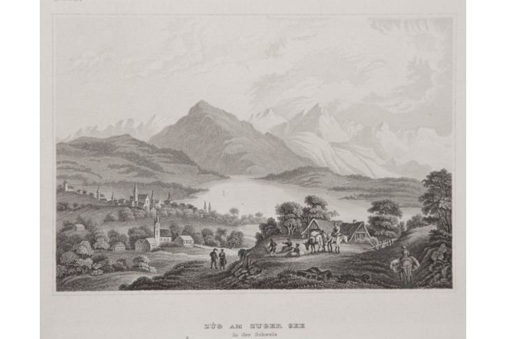 Zuger See, Meyer, oceloryt, 1850