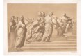 Spor o svátost podle Raffaela, litografie, 1834