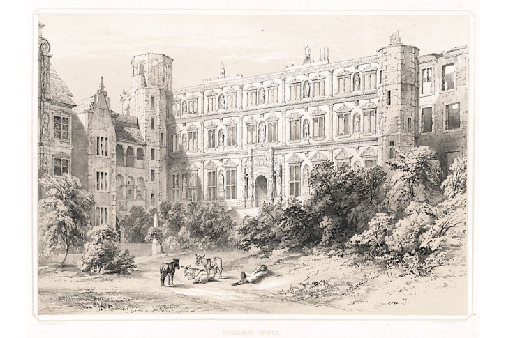 Heidelberg, Dickinson, litografie, 1845