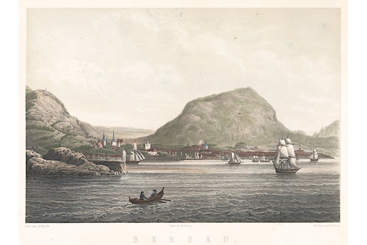 Bergen,  kolor. litografie, (1840)