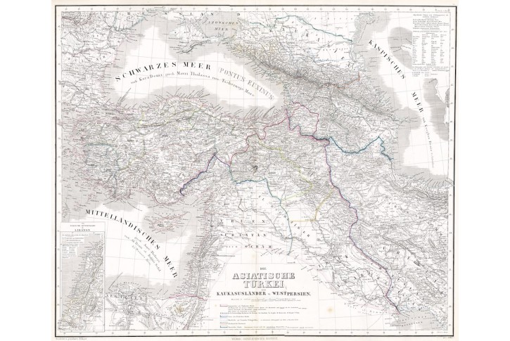 Asiatische Türkey, Kiepert, oceloryt 1867