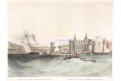 HELSINGØR, KRONBORG, kolor. litografie, 1840