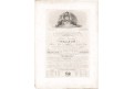 Lord Nelson pamětní list, mědiryt, 1805