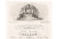 Lord Nelson pamětní list, mědiryt, 1805