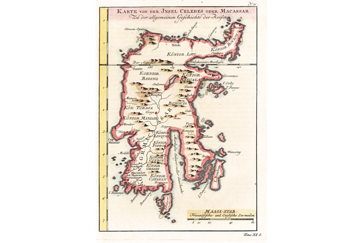 Celebes, kolor. mědiryt, 1753