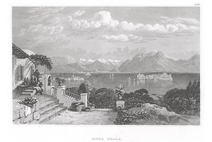 Isola Bella,  Meyer, oceloryt, 1850