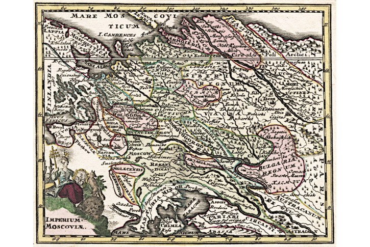 Weigel : Imperium Moscovia, mědiryt 1718