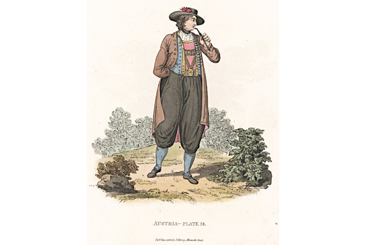 Rakousko kroj, akvatinta, 1813