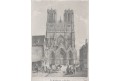 Reims, litografie, (1850)