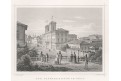 Praha nádraží, Lange, oceloryt, (1860)