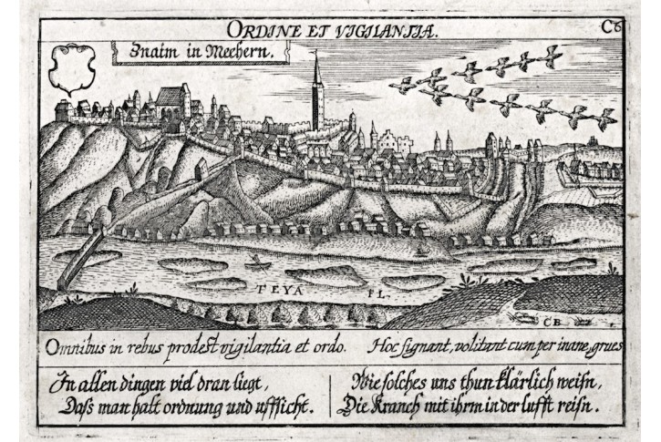 Znojmo, Meissner, mědiryt, 1678