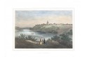 Labská Týnice, kolorovaná  litografie, 1845