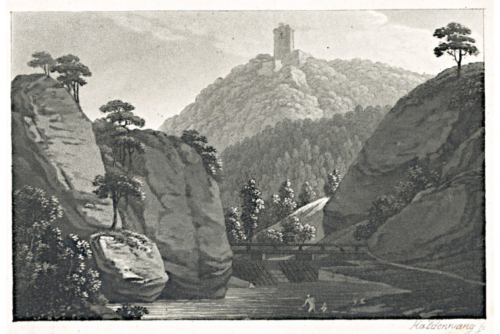 Klause Bad, Haldenwang, akvatinta, (1820)