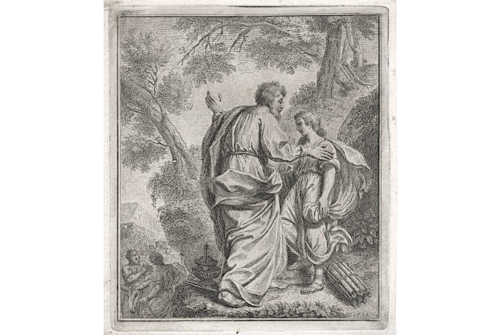 Abraham a Izák,  Dubourg, lept, 1740