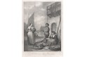 Rybáři prodej ryb,podle Sorgh, litografie, (1840)