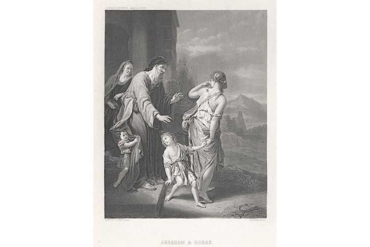 Abraham a Hagar Payne, oceloryt, (1860)