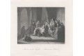 Simeon v chrámu, Payne, oceloryt, (1860)