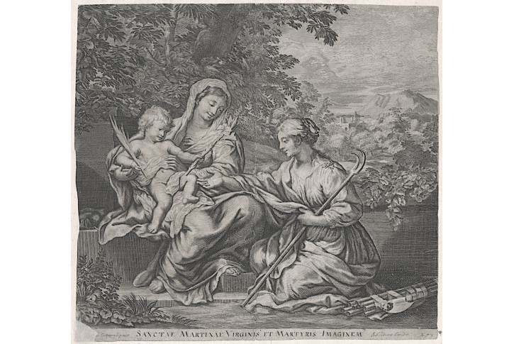 Svatá Martina, Sandrart, mědiryt , 1698