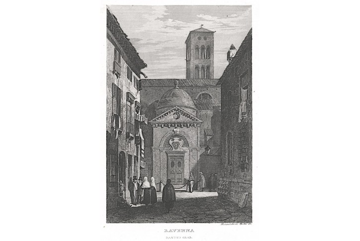 Ravenna , oceloryt, 1840