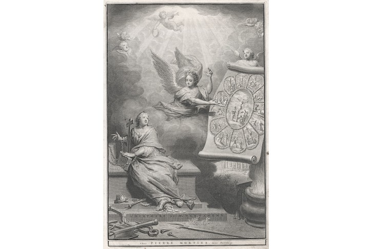Víra mučednictví Krista apoštolů, mědiryt , 1700