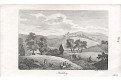 Františkovy lázně - Hochberg, mědiryt,  1820