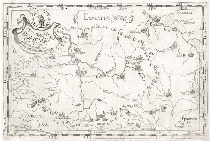 Montecaliero.: Provinciae Bohemicae, mědiryt, 1712