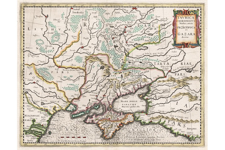 Mercator - Hondius, Taurica, mědiryt, 1636