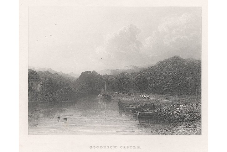 Herefordshire, Goodrich Castle, oceloryt, 1837