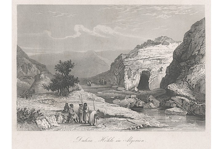 Dahra Alžír, Medau, oceloryt, (1850)