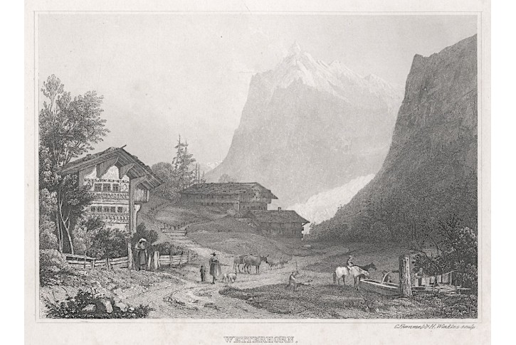 Wetterhorn, Winkles, oceloryt, (1840)