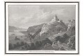 Braubach Marksburg, Tanner, akvatinta, (1830)