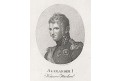 Alexandr I. ruský car Bohman, mědiryt, (1820)