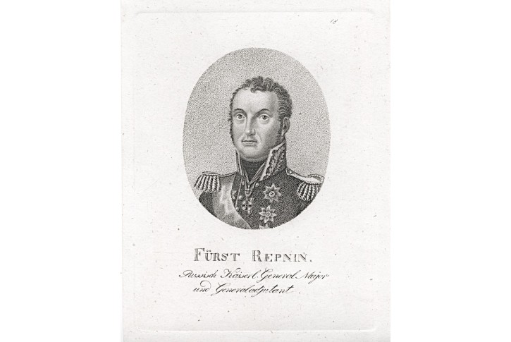 Repnin, Bohman, mědiryt, (1820)