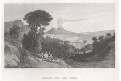 Napoli Vesuv, Meyer, oceloryt, 1850
