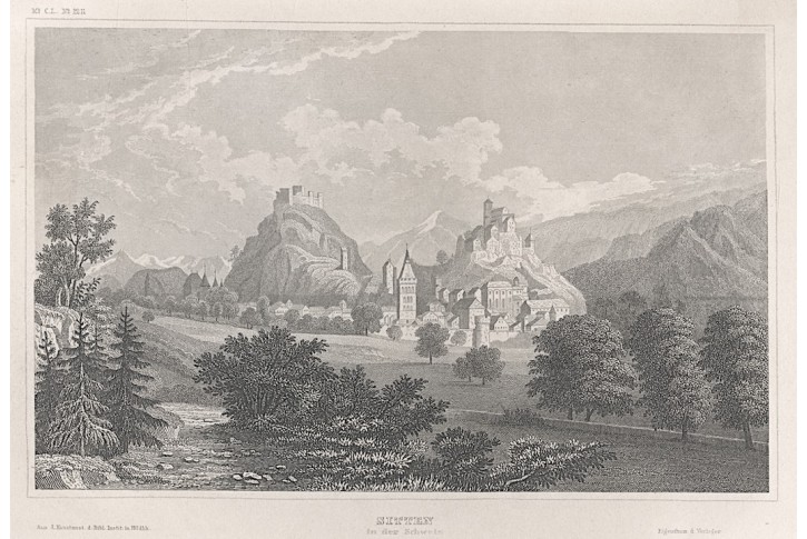 Sitten in der Schweiz, Meyer, oceloryt, 1850