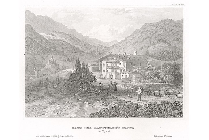 Tyrol Hofers Haus, Meyer, oceloryt, 1850