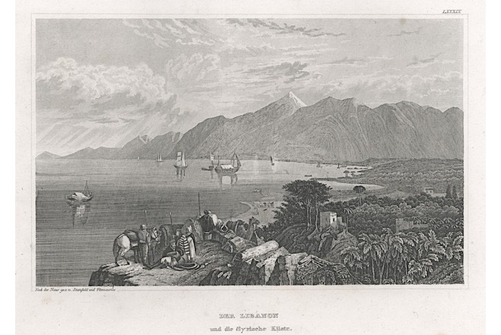 Libanon, Meyer, oceloryt, 1850