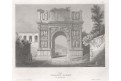 Benevento Arco di Traiano, Meyer, oceloryt, 1850