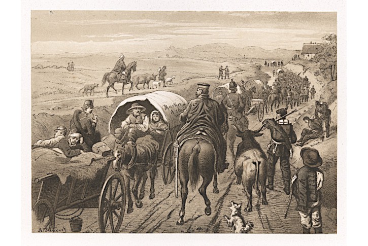 Na pochodu, Curland, litografie 1867