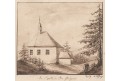 Krupka Sv. Wolfgang Teplice, kresba tuší, (1830)