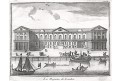 Londýn přístav celnice, mědiryt, (1800)
