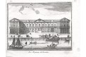 Londýn přístav celnice, mědiryt, (1800)
